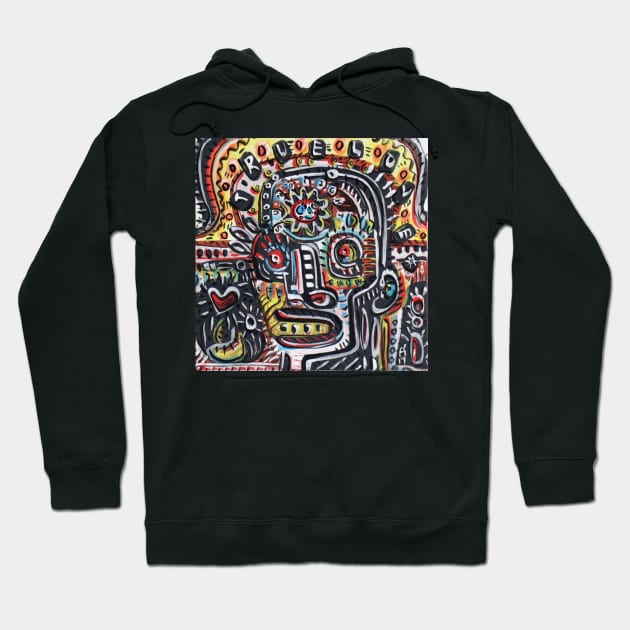 face Hoodie by Angel Rivas